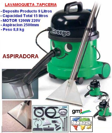 aspirador polvo-agua con sistema inyeccion para tapicerias y moquetas