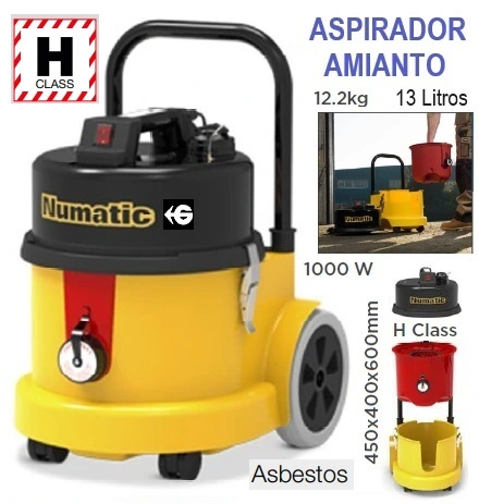 aspirador Clase H amianto y polvo peligroso HEPA13 GMT