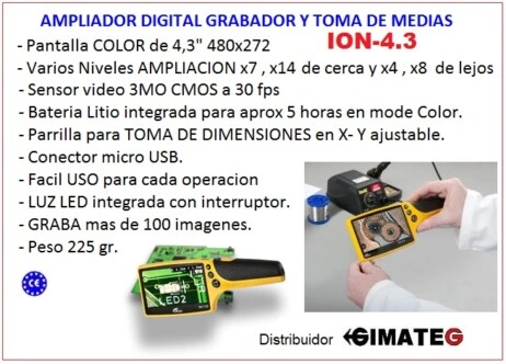 lupa digital x14 con foto con medidas para control calidad ASH gimateg
