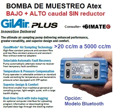 bomba alto y bajo caudal GilAir plus alquiler gimateg
