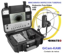 ir a camara 23mm autonivelante x40m GiCam-Kami14 Inspeccion tuberias gimateg