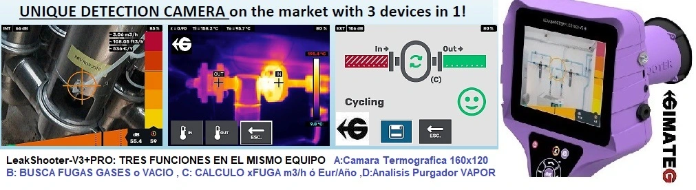 busca fugas y analizador instalacion vapor leakshooter V3+Pro gimateg