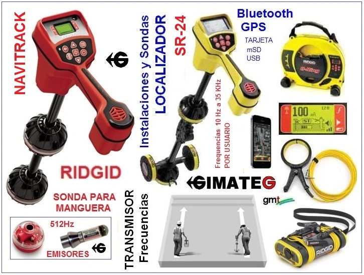Localizador tubo metal y cable Leica dd230 gps y DA230 gimateg