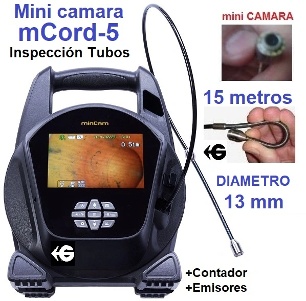 minicamara inspeccion tuberias minCord5 gimateg