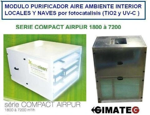 compacto fotocalalisis UVC purificador aire ambiente