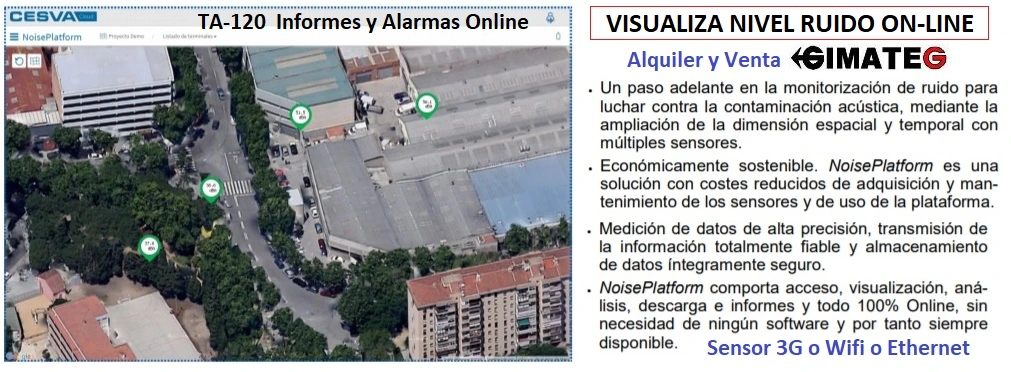 medidor ruido ambiente online cesva ta120 alquiler gimateg