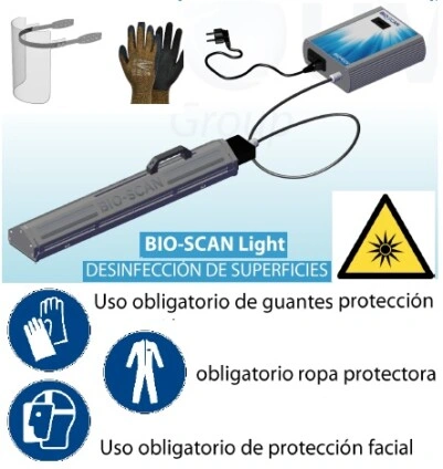 Esterilizador de superficies BioScan lamparas UVC GimateG