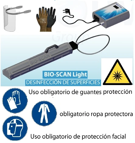 Esterilizador de superficies BioScan lamparas UVC GimateG