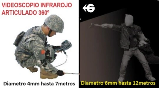 Videoscopio articulado luz infraroja PARA POLICIA DGX gimateg