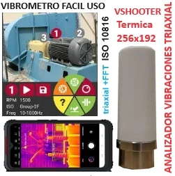 analizador vibraciones maquinas vshooter3+ir synergys  gimatec