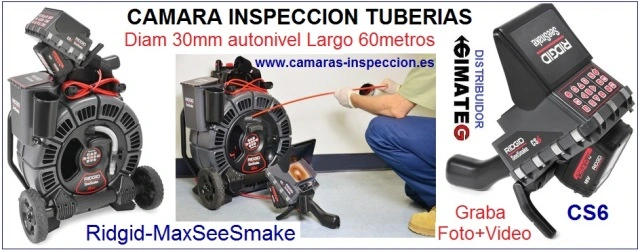 MINI Camara inspeccion tuberias D25 o largo 61 metros GMT Ridgid