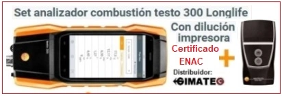 analizador gases combustion con bluetooth testo gimateg