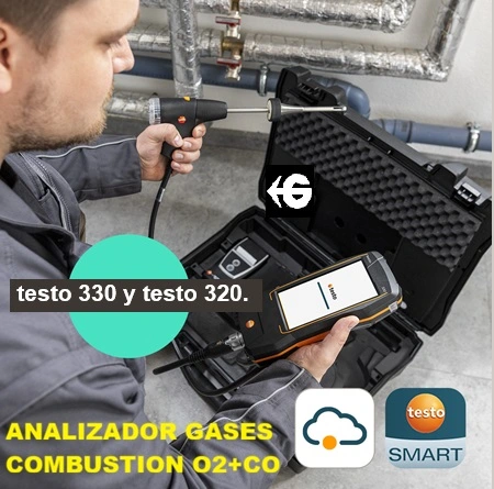 testo 300 analizador gases combustion wifi,venta alquiler gimateg