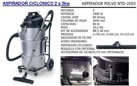 aspirador polvo Industrial ciclonico POLVO FINO , Virutas , etc