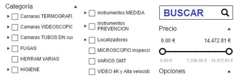 buscador de productos en tienda gimateg