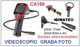 videoscopio ridgid CA150 sonda desmontable gimateg