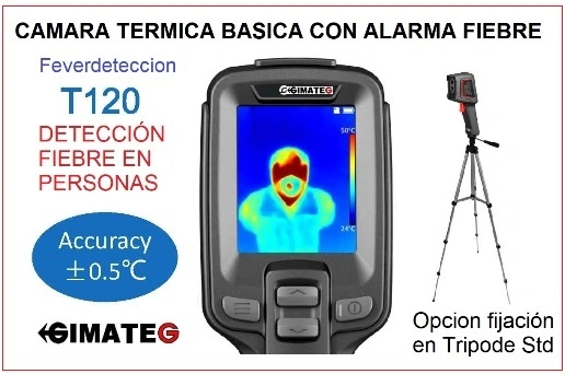 camara termica basica con alarma fiebre T120 gimateg