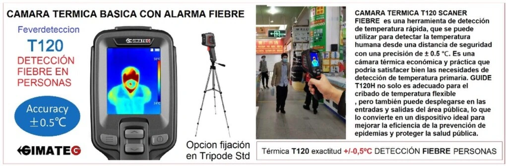 camara termica basica con alarma fiebre T120 gimateg
