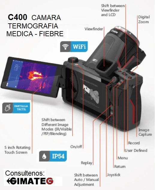 C400 camara termografica medica y fiebre gimateg