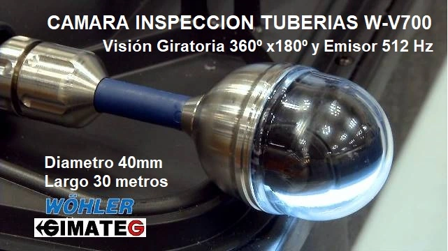 camara tubos vision giratoria vis700 wholer gimateg