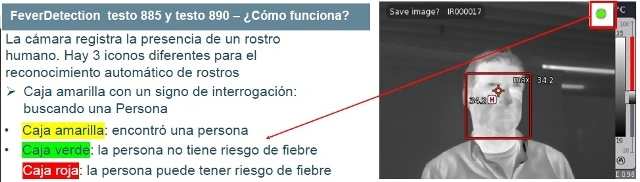 Deteccion FIEBRE en Personas con camara termica Testo GimateG