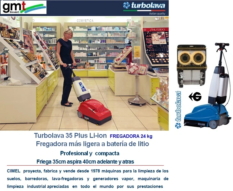 fregadoras ligeras 17 kg a bateria o 220V gimateg