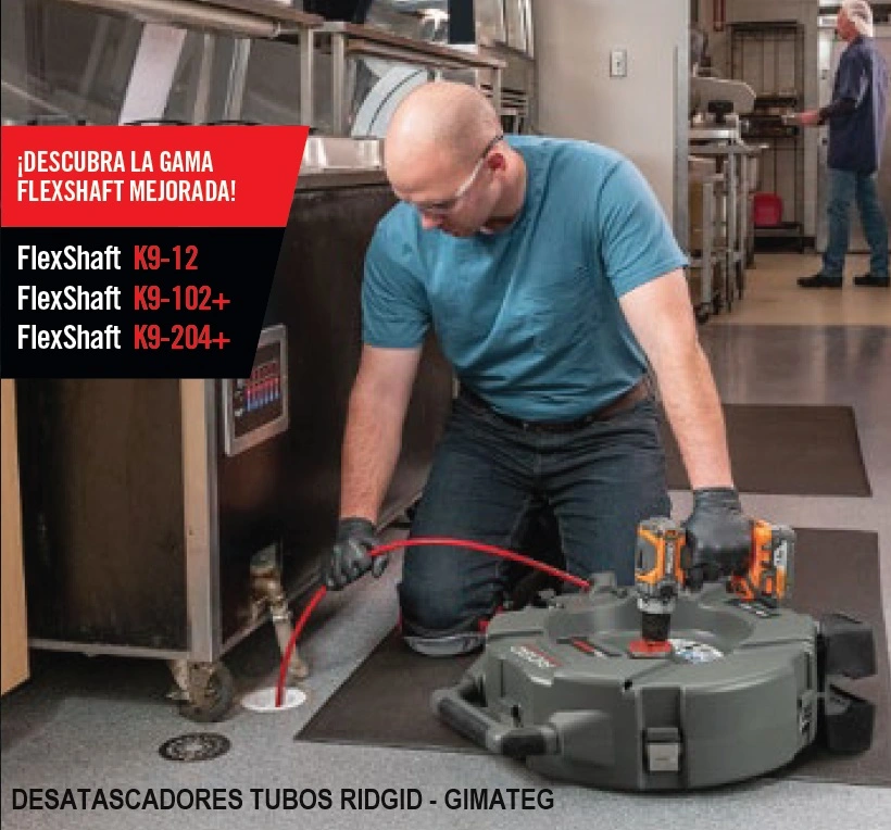 Desatascadora DN32-DN50 ridgid FlexShaftk9 102 gimateg