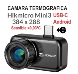 ir a termografica USBC Android hikmicro mini3 gimateg