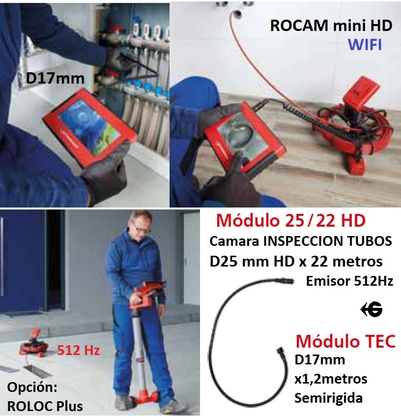 videoscopio industrial con wifi rocam mini HD gimateg