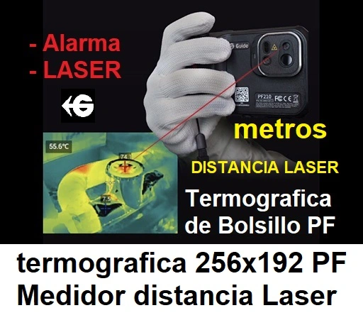 distancia laser termografica PF de bolsillo guide-gimateg