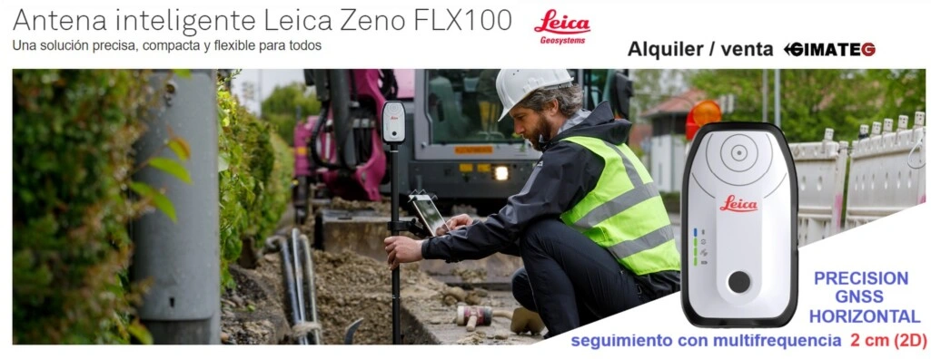 ir a Alquiler GPS centimetrico Leica FLX100 gimateg