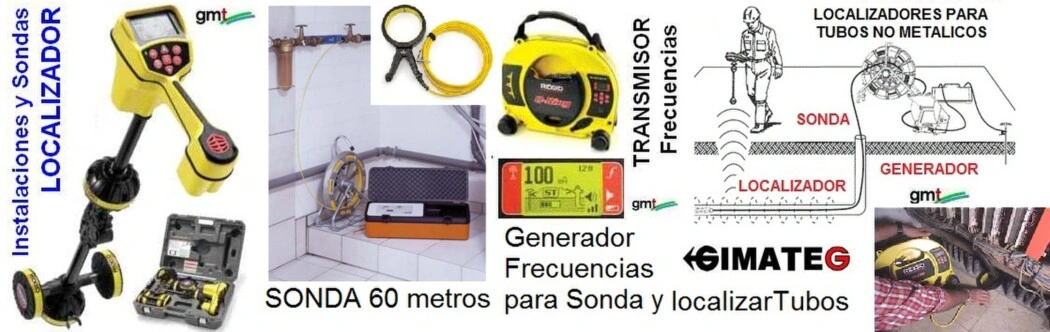 ocalizadores sondas cable y tubos con generador ridgid GimateG