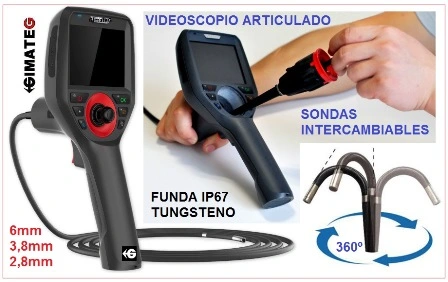 videoscopio articulado 360 grados proteccion agua IP67 gimateg